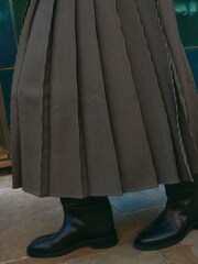 Albaray Houndstooth Brown Midi Skirt - Image 4 of 5