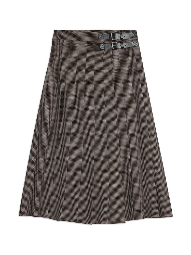 Albaray Houndstooth Brown Midi Skirt - Image 5 of 5