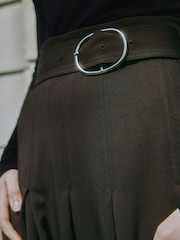 Albaray Chocolate Tailored Pleat Brown Skirt - Image 4 of 5