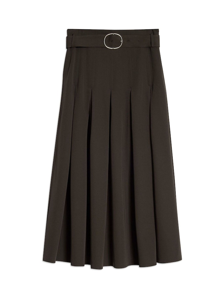 Albaray Chocolate Tailored Pleat Brown Skirt - Image 5 of 5 Albaray Chocolate Tailored Pleat Brown Skirt - Image 5 of 5