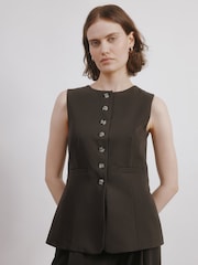Albaray Chocolate Tailored Brown Waistcoat - Image 1 of 6