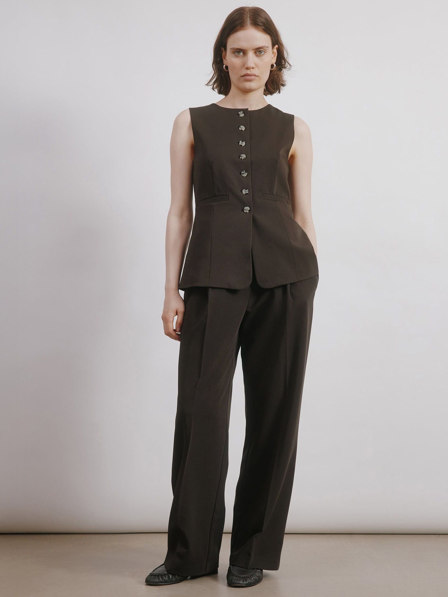 Buy Albaray Brown Tailored Waistcoat from Next USA