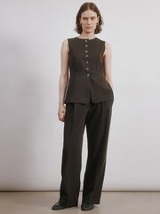 Albaray Chocolate Tailored Brown Waistcoat - Image 3 of 6