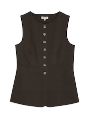 Albaray Chocolate Tailored Brown Waistcoat - Image 6 of 6
