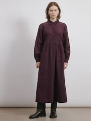 Albaray Cord Placket Midi Dress - Image 1 of 4