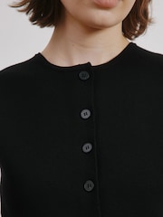 Albaray Rib Longline Black Waistcoat - Imagen 4 de 5