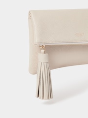 Osprey London Cream The Bexley Leather Clutch Bag - Image 5 of 5