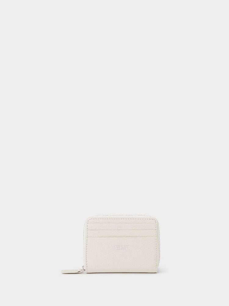 Osprey London Natural The Lyra Small Zip Leather Purse - Image 2 of 5