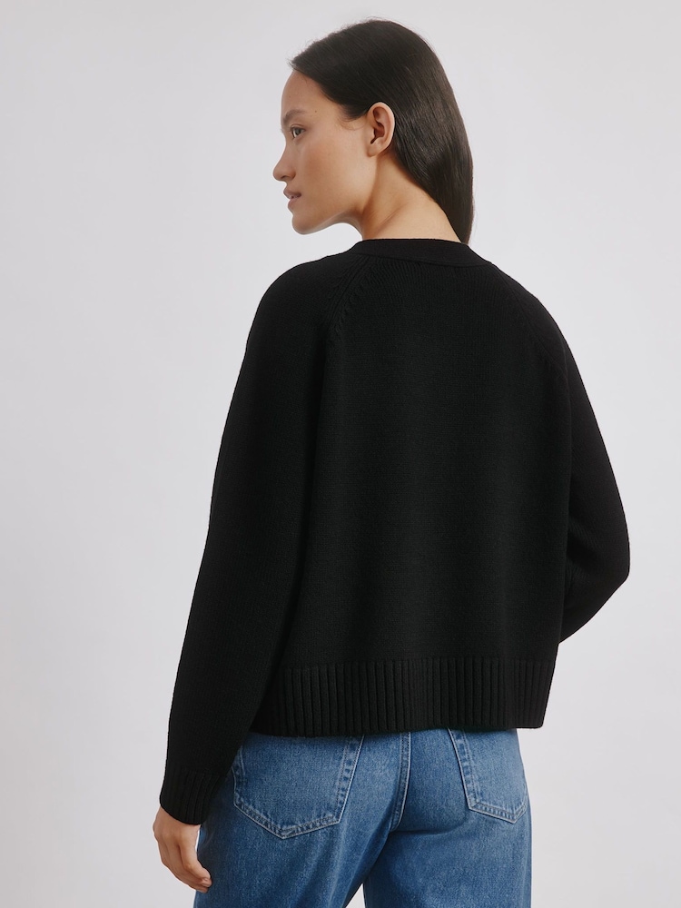 Albaray Relaxed V-Neck Cardigan - Image 2 of 5 Albaray Relaxed V-Neck Cardigan - Image 2 of 5