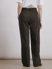 Albaray Chocolate Tailored Pleat Trousers - Image 3 of 5