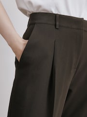 Albaray Chocolate Tailored Pleat Trousers - Image 4 of 5