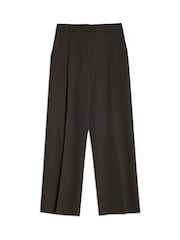 Albaray Chocolate Tailored Pleat Trousers - Image 5 of 5