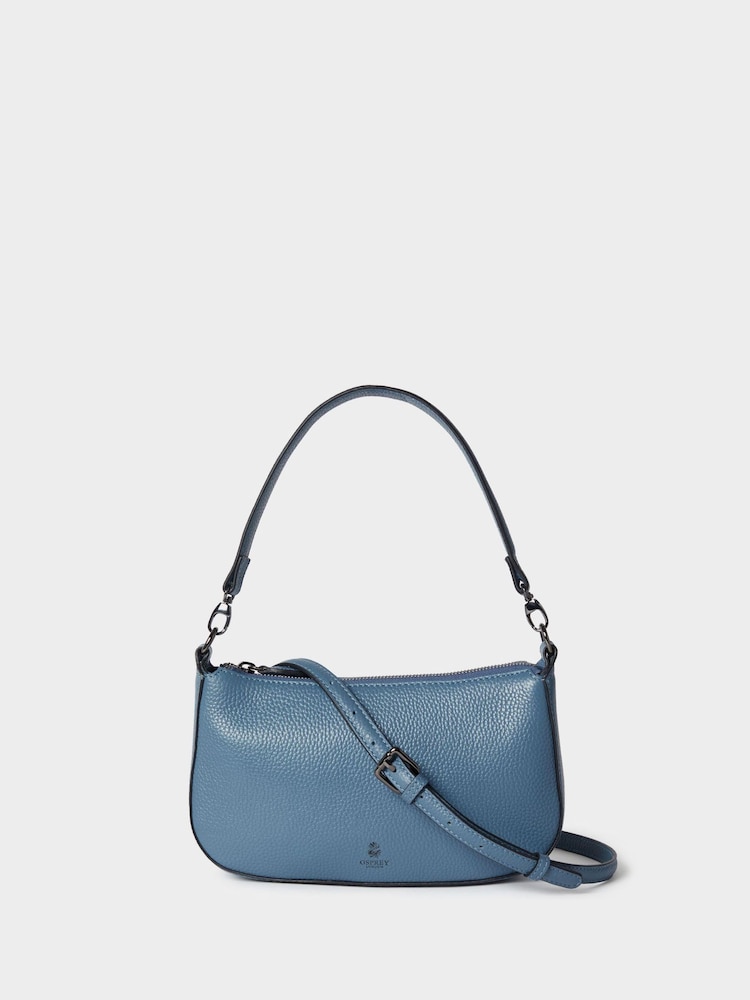 osprey blue leather shoulder bag Daylite 12L Messenger Adjustable padded shoulder strap OSPREY - LONDON Leather Handbag