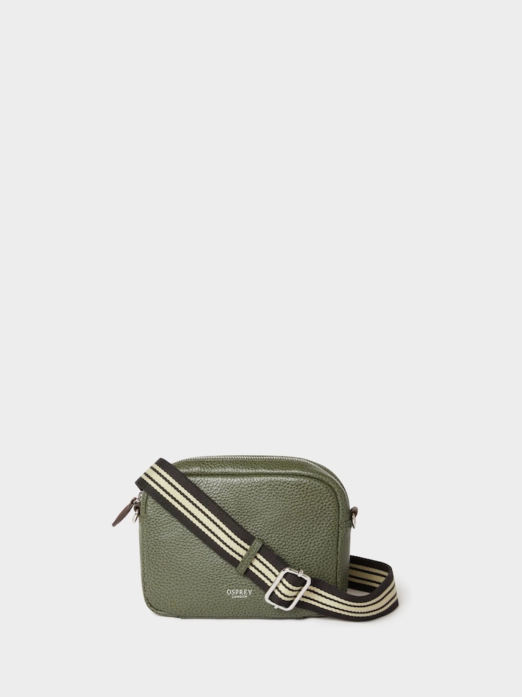 OSPREY LONDON Chiswick Chocolate Grainy Hide Leather Crossbody Bag - Image 1 of 5