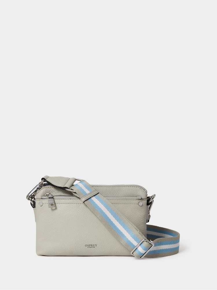 Osprey London Grey The Stella Leather Cross-Body Bag - Image 1 of 5