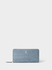 Azul claro - Bolsa grande com zíper de couro italiano OSPREY LONDON Wentworth - Imagem 2 de 5