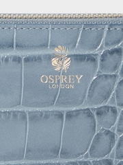 Azul claro - Bolsa grande com zíper de couro italiano OSPREY LONDON Wentworth - Imagem 5 de 5
