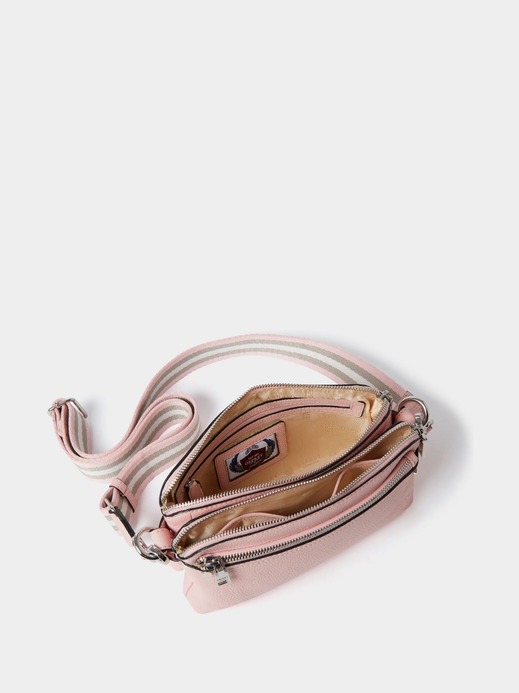 Buy Osprey London Pink The Stella Leather Cross-Body Bag from Next USA