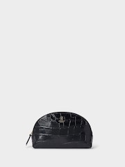 Osprey London Small The Wentworth Italian Leather Make Up Blue Bag - Image 2 of 5