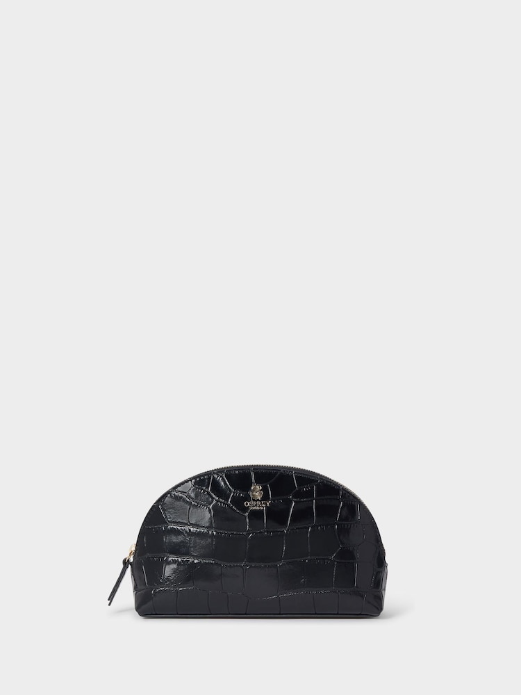 Osprey London Small The Wentworth Italian Leather Make Up Blue Bag - Image 2 of 5