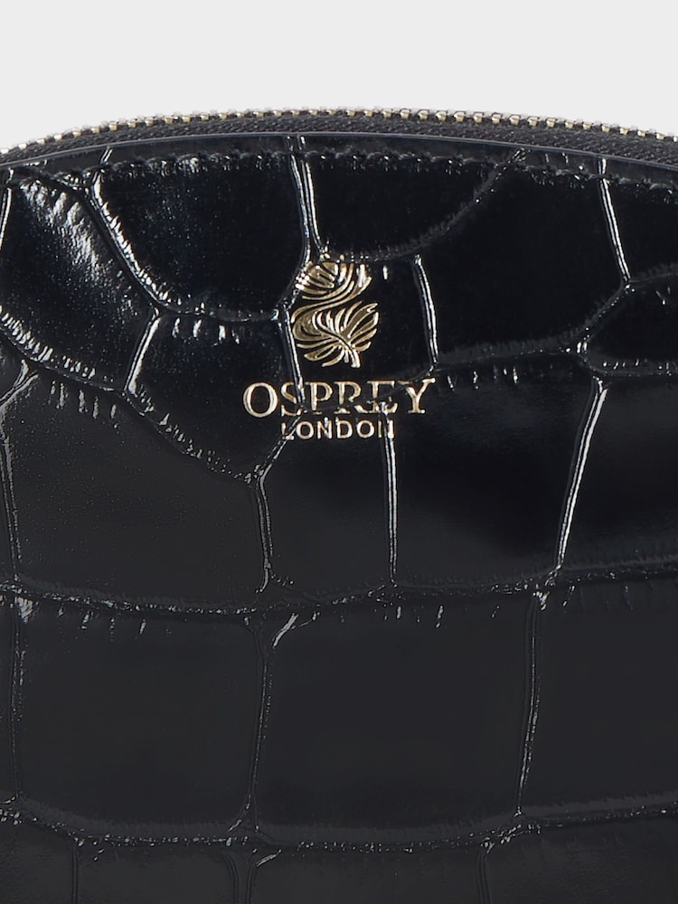 Osprey London Small The Wentworth Italian Leather Make Up Blue Bag - Image 5 of 5