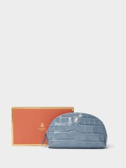 Osprey London Small The Wentworth Italian Leather Make Up Blue Bag - Image 1 of 5