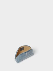 Osprey London Small The Wentworth Italian Leather Make Up Blue Bag - Image 4 of 5