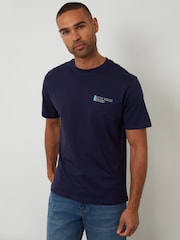 Threadbare Blue Mount Kongo Graphic Print T-Shirt - Image 2 of 4