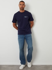 Threadbare Blue Mount Kongo Graphic Print T-Shirt - Image 3 of 4