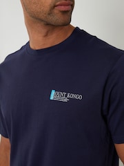 Threadbare Blue Mount Kongo Graphic Print T-Shirt - Image 4 of 4