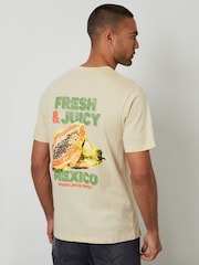 Threadbare Brown Avocado Graphic Print T-Shirt - Image 1 of 4