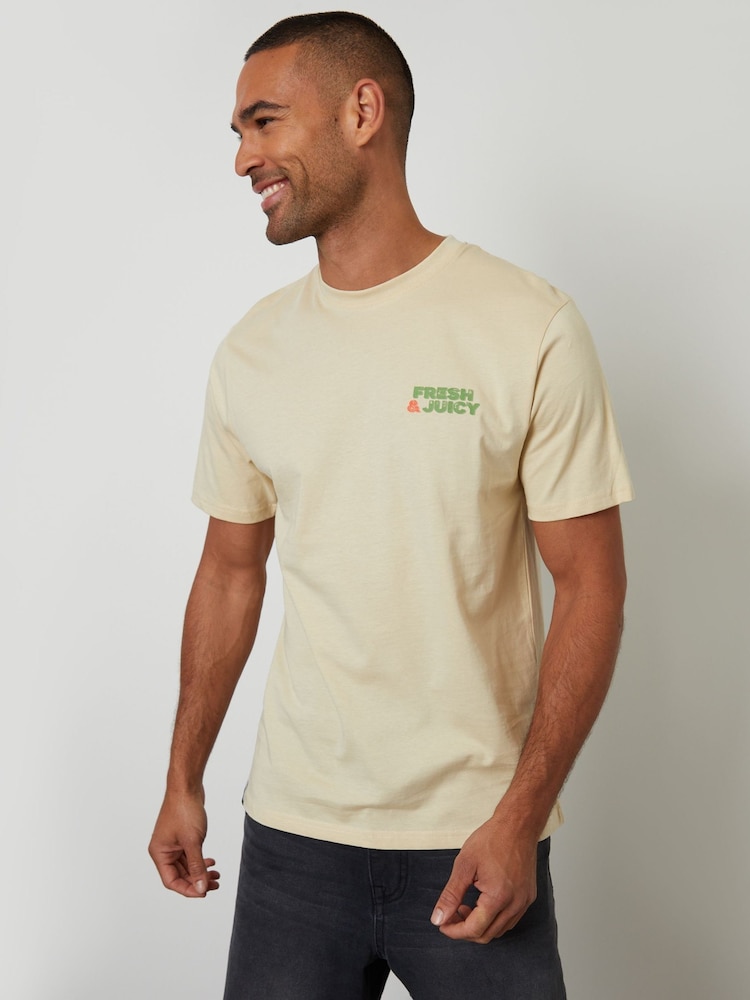 Threadbare Brown Avocado Graphic Print T-Shirt - Image 2 of 4