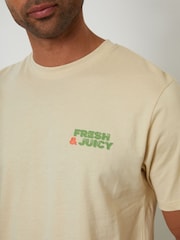 Threadbare Brown Avocado Graphic Print T-Shirt - Image 4 of 4