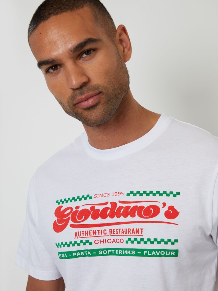 Threadbare White Graphic Print Jersey T-Shirt - Image 2 of 4