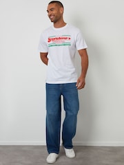 Threadbare White Graphic Print Jersey T-Shirt - Image 4 of 4