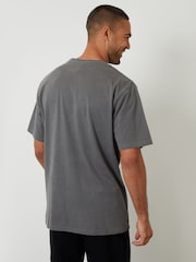 Threadbare Grey Relaxed Fit Garment Dye T-Shirt - Image 2 of 4