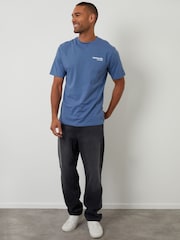 Threadbare Blue Graphic Print Jersey T-Shirt - Image 3 of 4