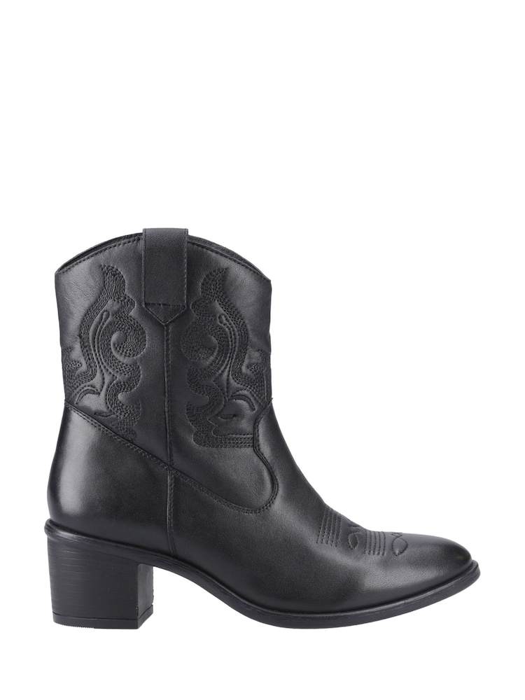 Hush Puppies Wynn Stitch Black Boots - Image 1 of 5