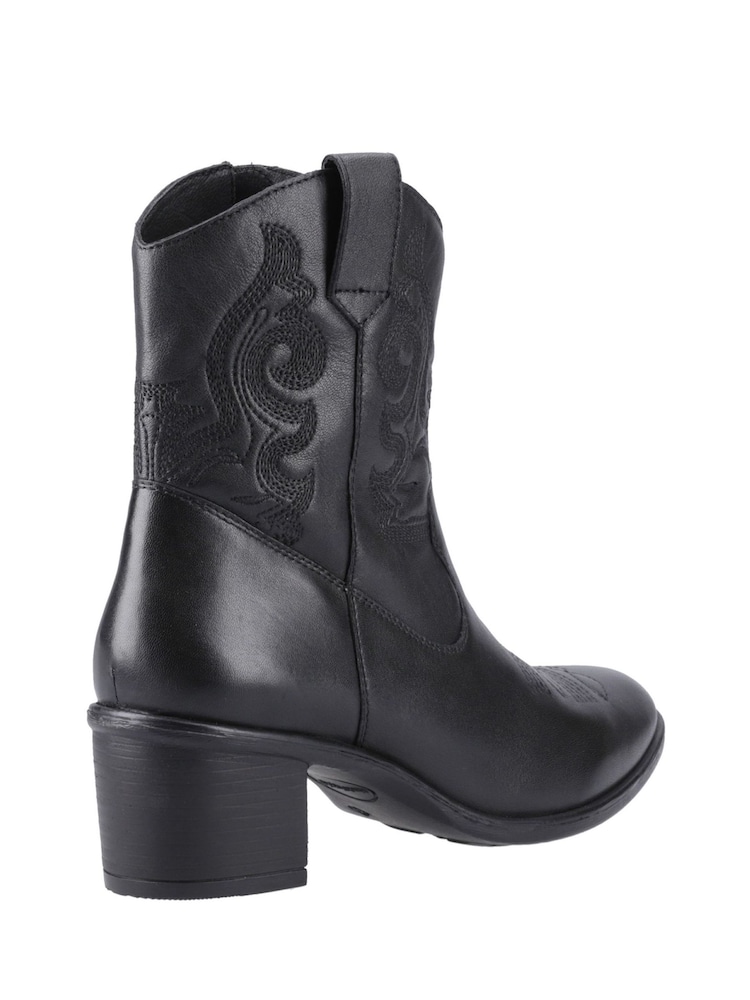 Hush Puppies Wynn Stitch Black Boots - Image 2 of 5