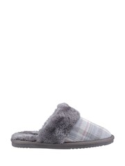 Hush Puppies Grey Arianna Plaid Slippers - Image 1 of 5