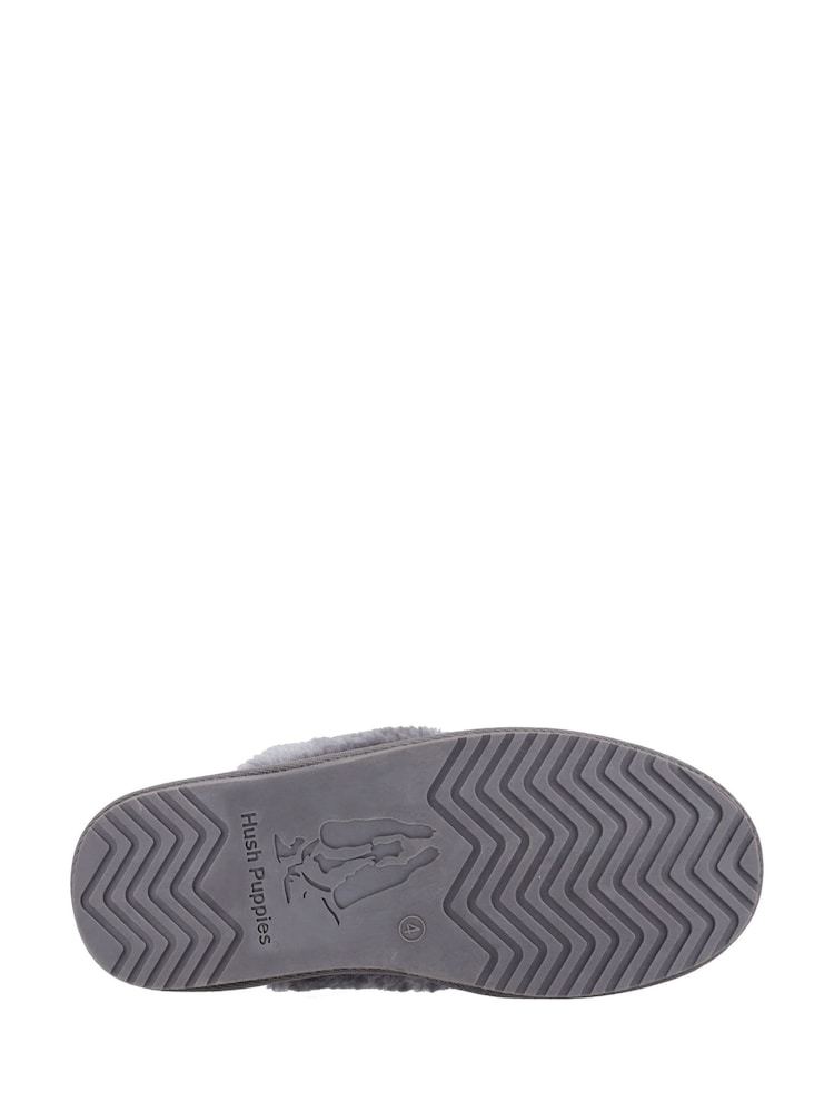 Hush Puppies Grey Arianna Plaid Slippers - Image 5 of 5