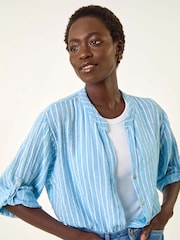 Roman Blue Relaxed Stripe Shirt - Image 1 of 5