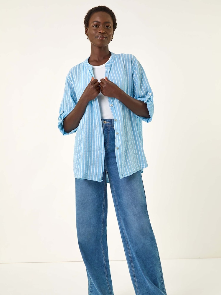 Roman Blue Relaxed Stripe Shirt - Image 2 of 5