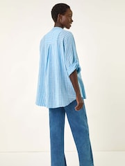 Roman Blue Relaxed Stripe Shirt - Image 3 of 5