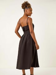 Roman Black Bardot Scuba Midi Dress - Image 3 of 5