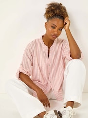 Roman Pink Relaxed Stripe Shirt - Image 1 of 5