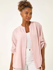 Roman Pink Relaxed Stripe Shirt - Image 4 of 5