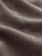 Chokoleti Brown - Square Neck Waistcoat with Linen - Picha 6 kati ya 7