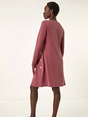 Roman Pink Side Button Detail Shift Dress - Image 3 of 5