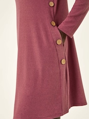 Roman Pink Side Button Detail Shift Dress - Image 5 of 5